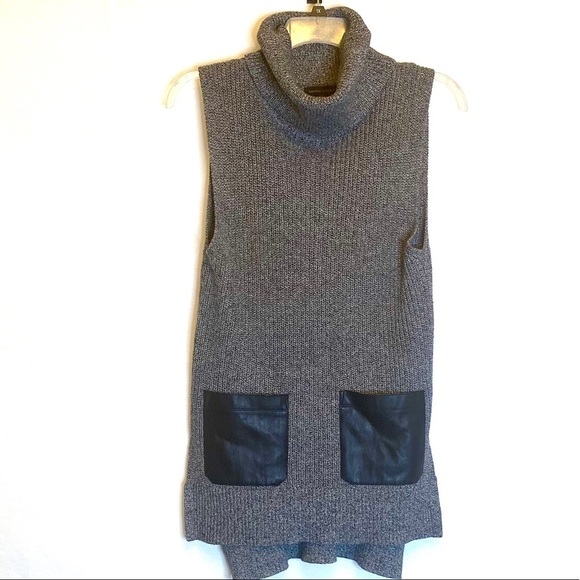 BANANA REPUBLIC Gray Turtlekneck Tunic Dress/ Top - Picture 2 of 6